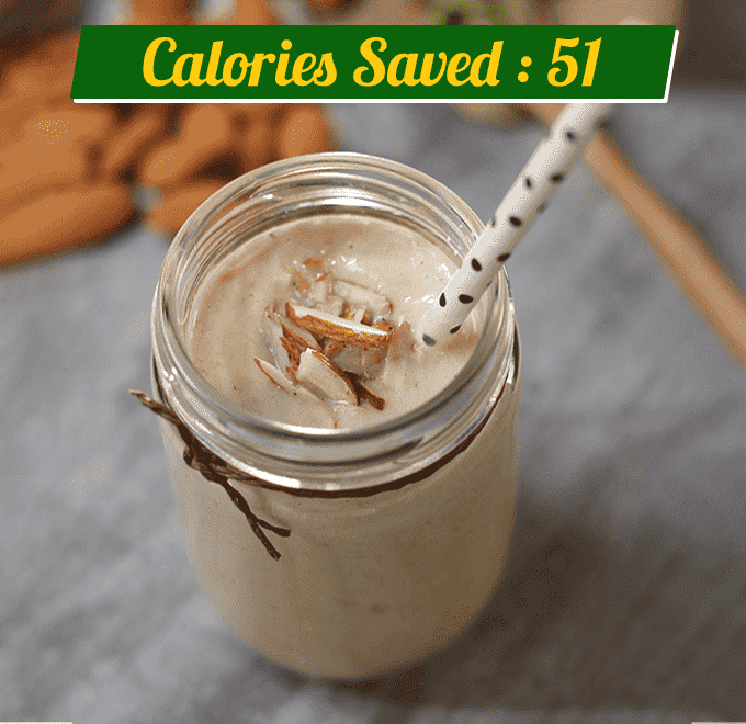 Sugar Free Banana Almond Milkshake