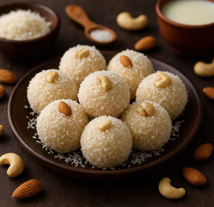 Sugar Free Coconut Ladoo Recipe 