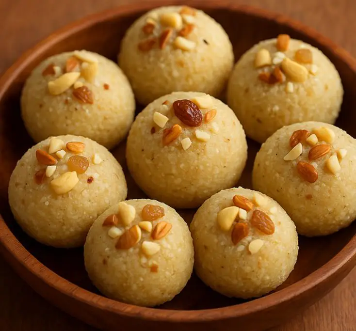 Healthy Sugar-Free Rava Ladoo for Diwali