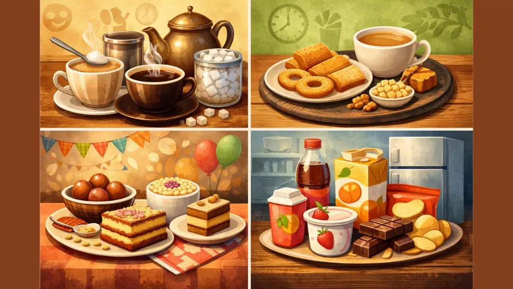 Sources of added sugar in India