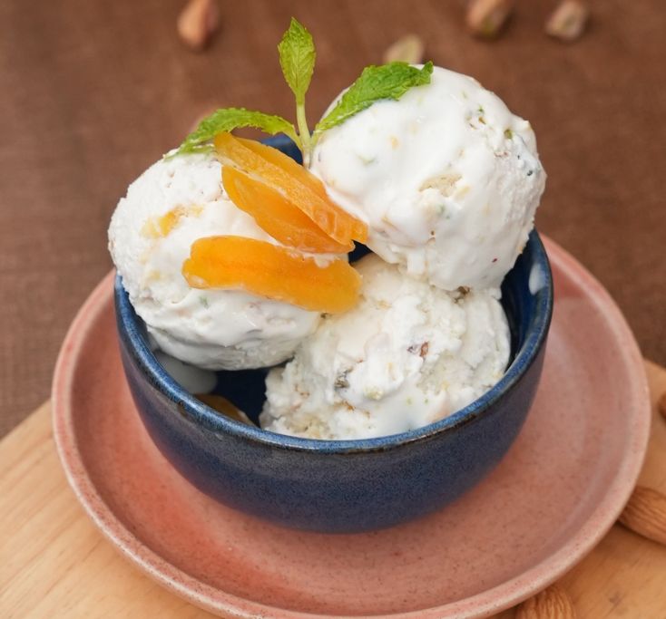 Mixed Fruit and Nut Frozen Yogurt