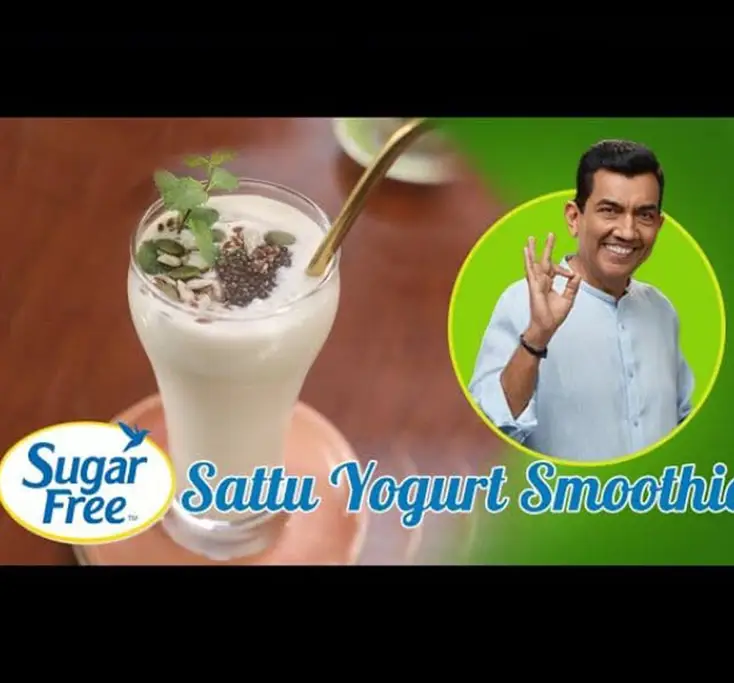 Sugar Free Sattu Yogurt Smoothie Recipe