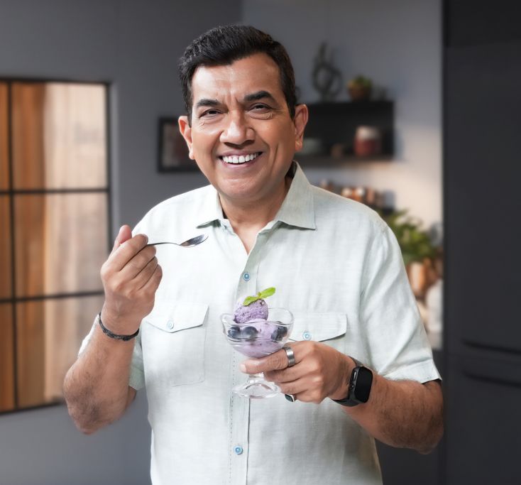 Blueberry Gelato Recipe by Chef Sanjeev Kapoor