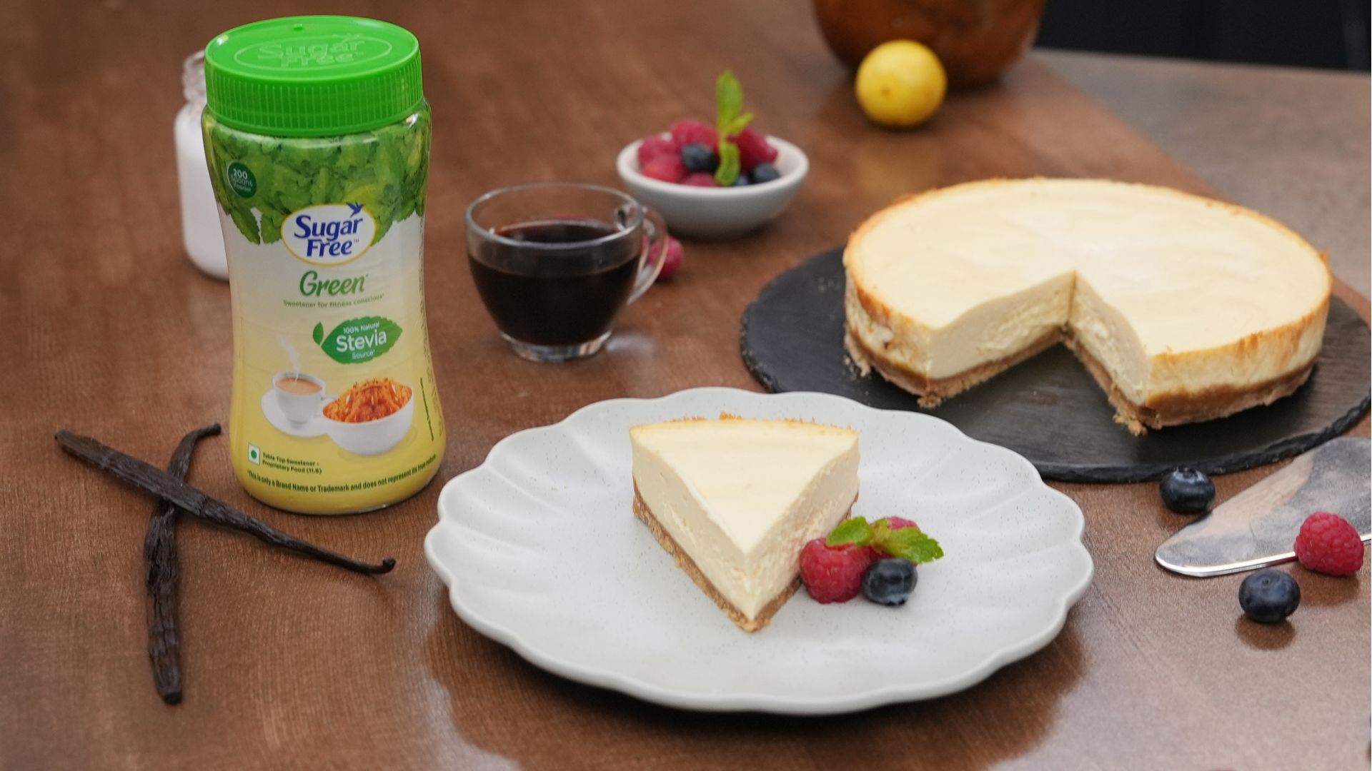 New York Cheesecake made with Sugar Free Green