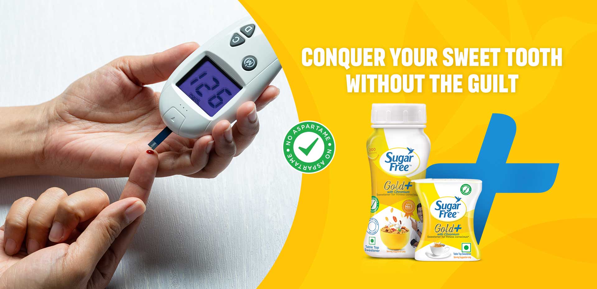 Sugar Free Gold Plus sweetener with chromium for diabetes management